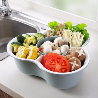 Rổ ăn lẩu 4 ngăn đựng rau, hoa quả tiện lợi đẹp mắt