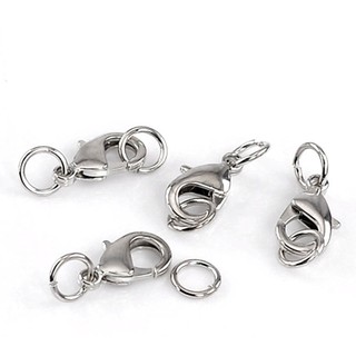 Bộ 20 móc khóa kim loại mạ bạc kiểu nhỏ kích thước 24x9mm đầy tiện lợi