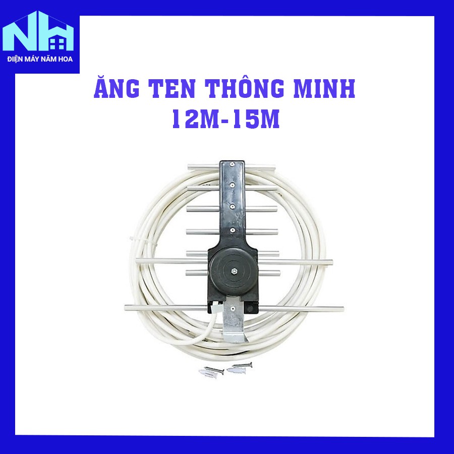 Ăng ten tivi thông minh thu sóng DVB T2 kèm dây 12m-15m