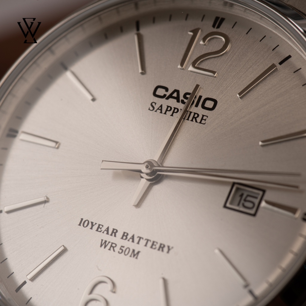 Đồng Hồ Quartz Nam Casio WATCHSTORE MTS-110D-7AVDF Thiết Kế Kính Sapphire 39mm, Dây Kim Loại, Vỏ Thép Không Gỉ