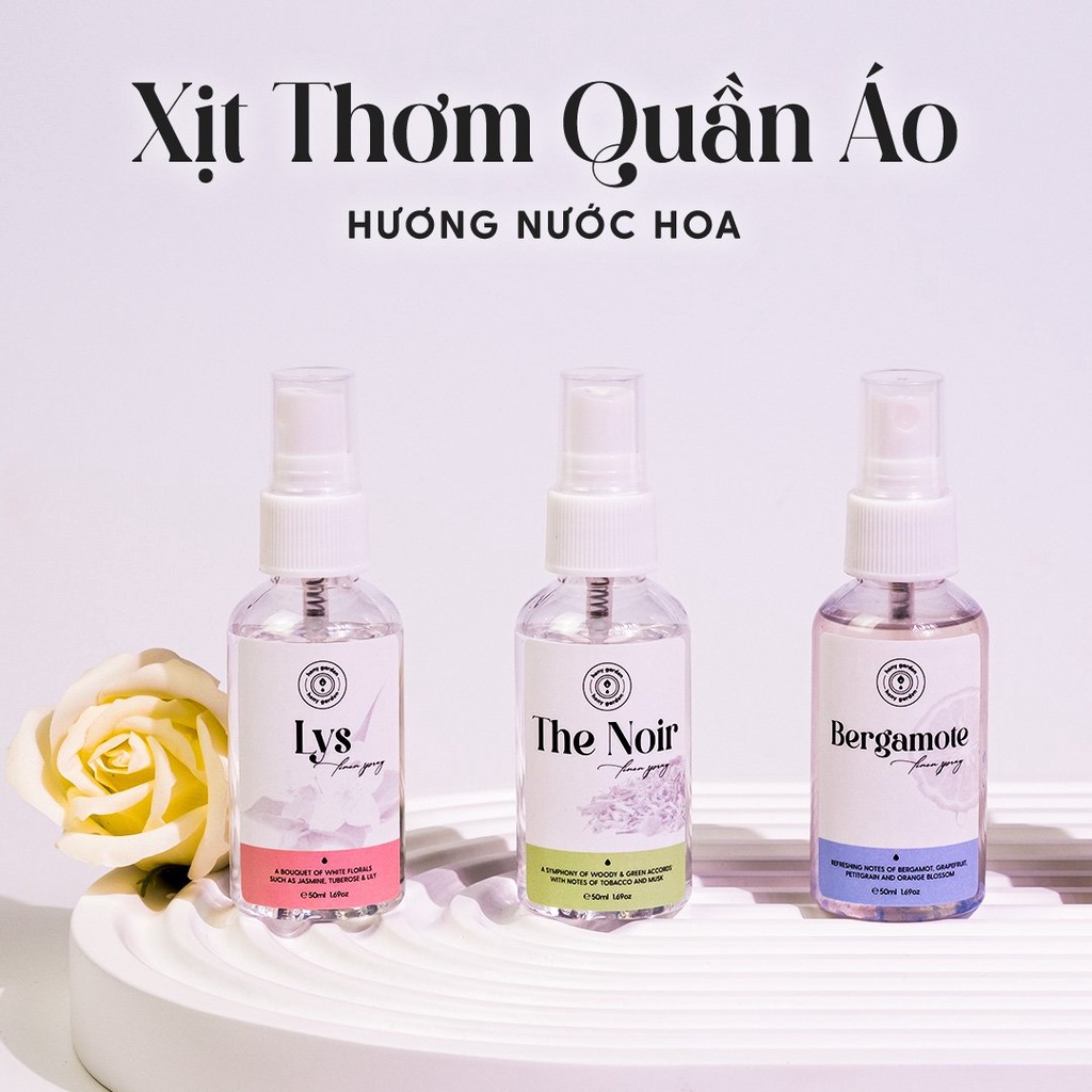 Xịt Thơm Quần Áo Hương Nước Hoa Heny Garden 50mL