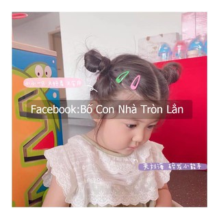 Kẹp tóc bấm trẻ em - Cặp tóc cho bé gái (50 cái) - set hộp 50 chiếc giọt nước mix màu