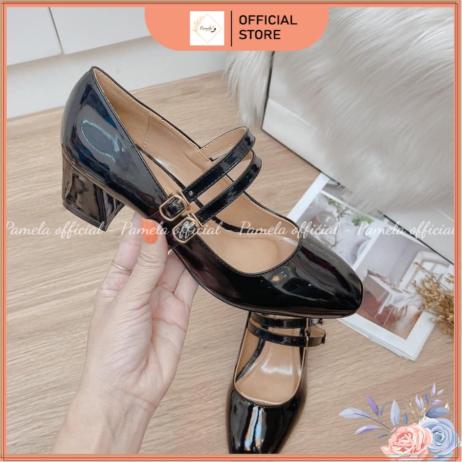 Giày Vintage Mary Janes Cao Gót Quai Ngang Retro Tiểu Thư Thanh Lịch Oxford Lenvin - Gi20