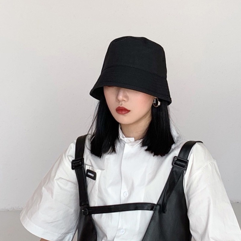 Mũ bucket nón vành cụp trơn nhiều màu phong cách Ulzzang Unisex