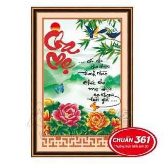 Tranh thêu Cha mẹ