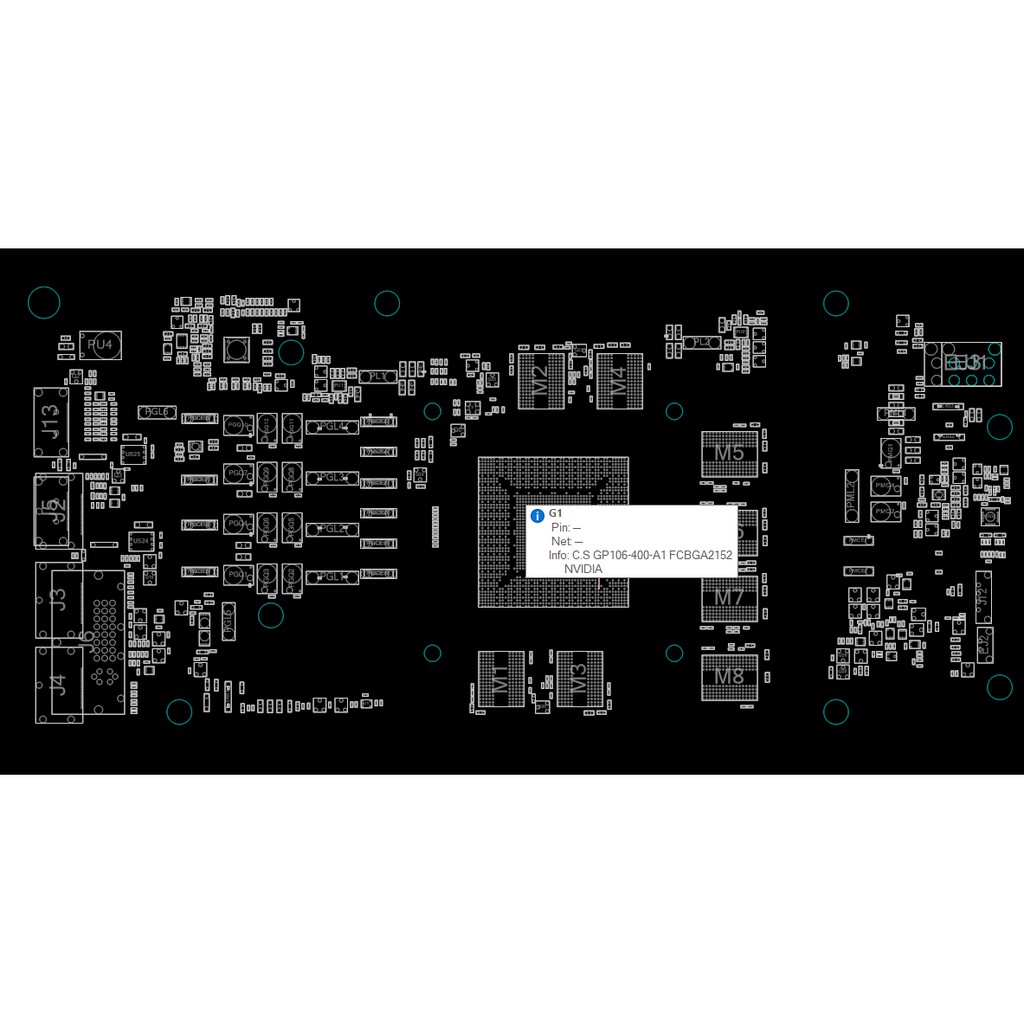 Sơ đồ mạch Boardview card ASUS DUAL-GTX1060-06G mã board CG410PML rev 1.01