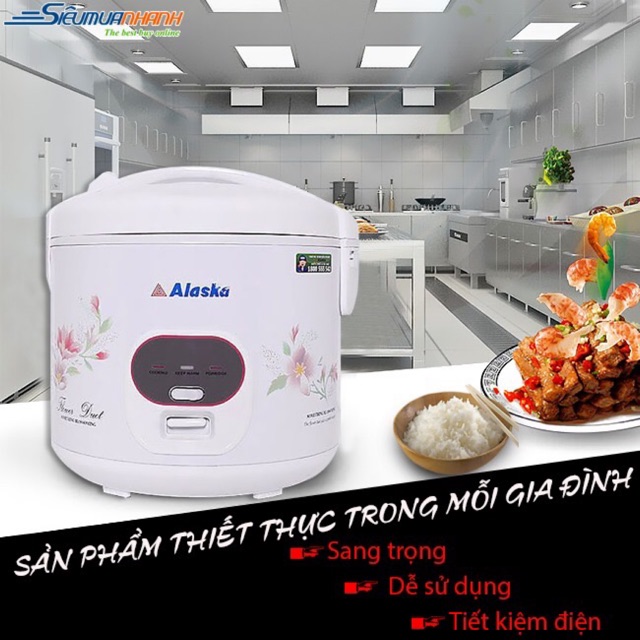 Nồi cơm điện nắp gài Alaska CR-18A