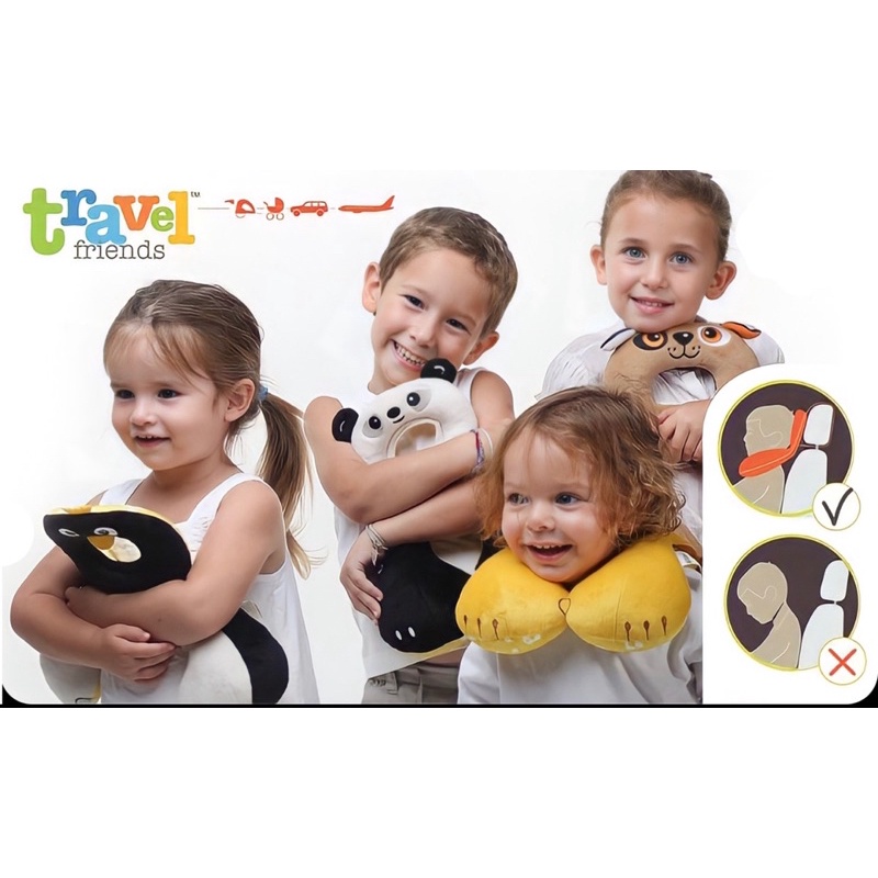 Gối Du Lịch Kê Đầu , Bảo Vệ Cổ An Toàn Cho Bé Trên Xe đẩy , Ô Tô Banbet - Travel friends Total Suport Headrest