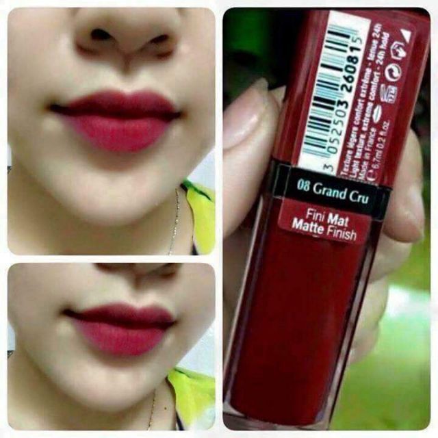 Son môi Bonjour số 08 Grand Cru đỏ cherry