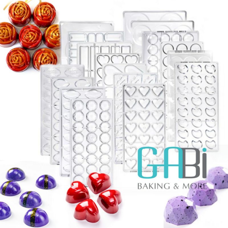 Khuôn socola nhựa cứng nhiều mẫu