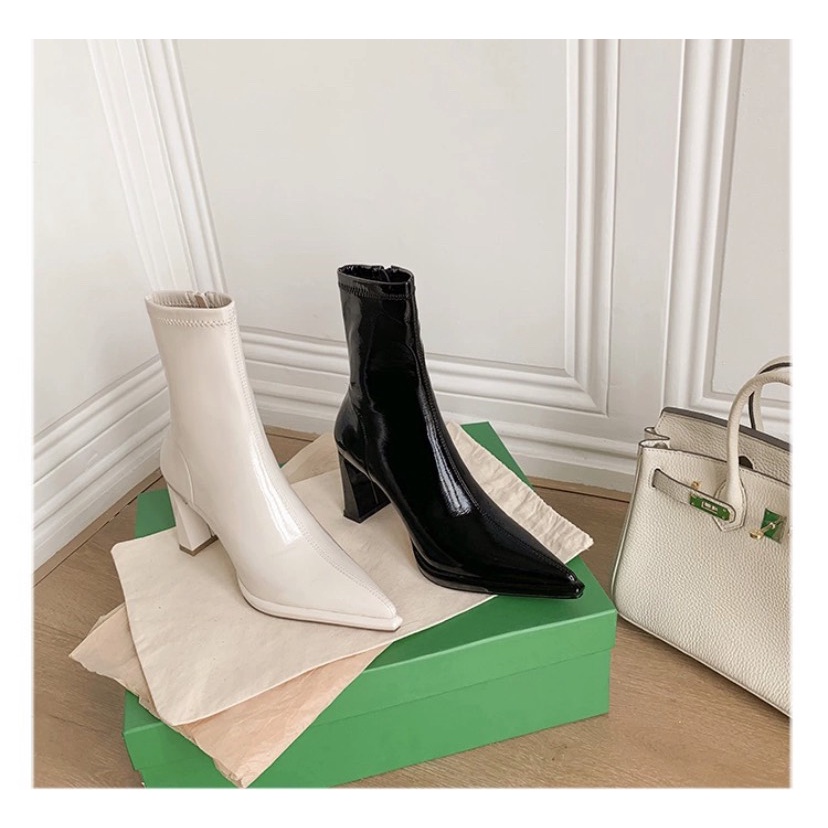 Bốt lửng gót nhỏ cao 8cm sang chảnh mùa thu đông 2023 530