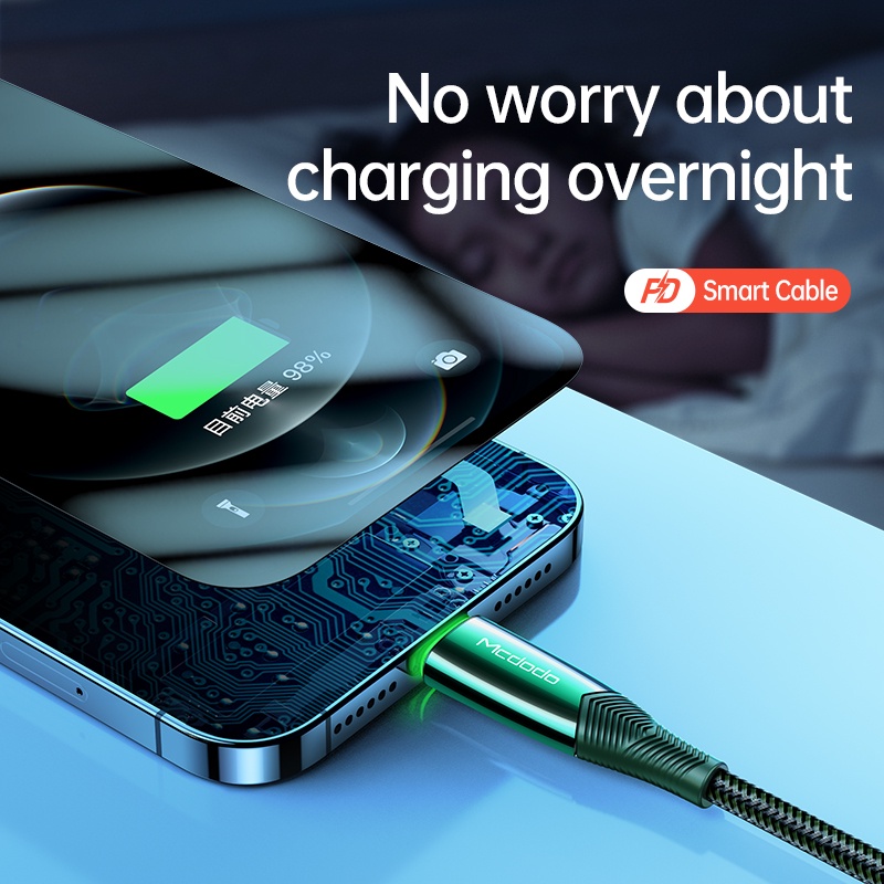 Cáp chuyển dữ liệu Mcdodo CA-856 20W Type-C sang L PD USB C tự động ngắt kết nối
