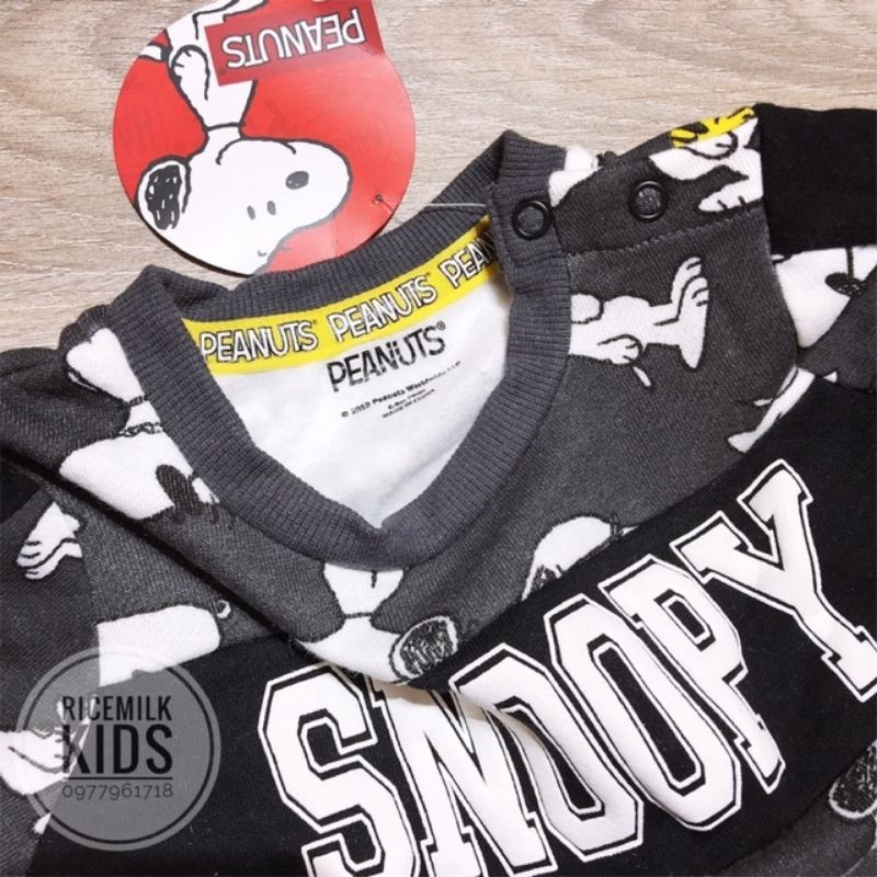 Bộ họa tiết snoopy Peanuts xuất dư xịn cho bé