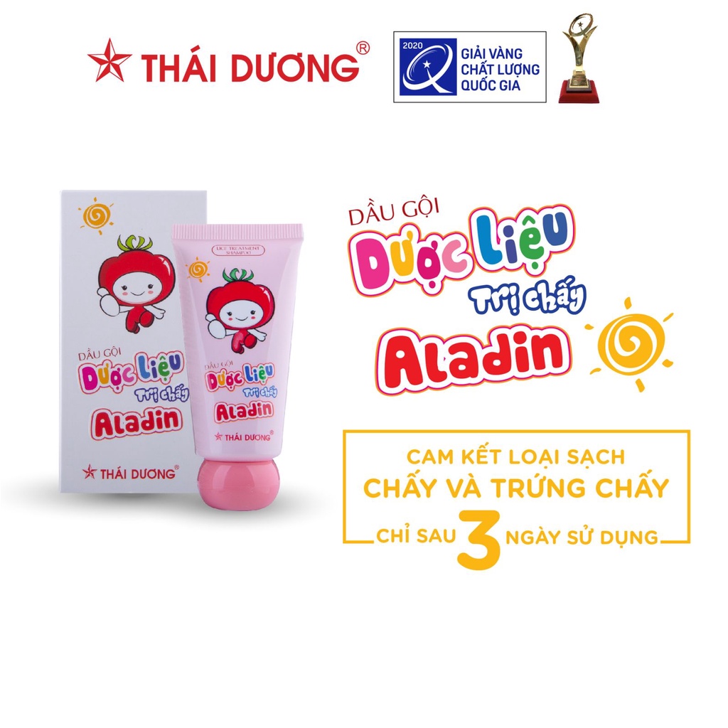 Dầu Gội Dược Liệu Sạch Chấy ALADIN Thái Dương- Lọ 30gr