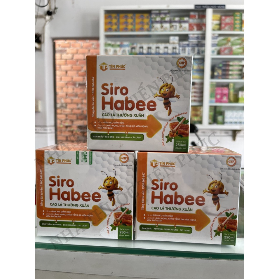 Siro ho HABEE giảm ho cảm cúm sổ mũi cao lá thường xuân  cho bé