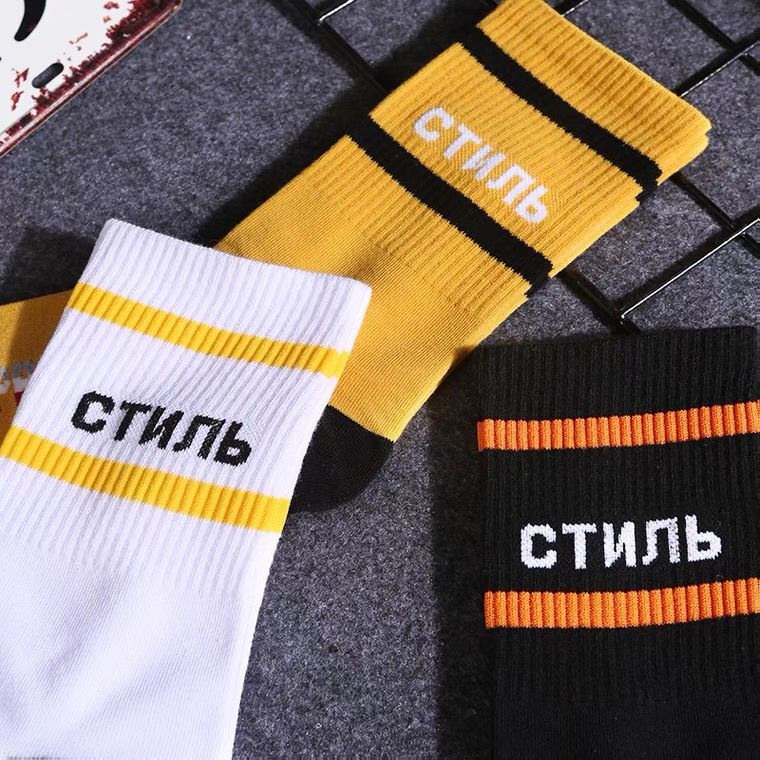 Tất cổ cao，Vớ thể thao cotton cổ cao thời trang đơn giản dành cho nam và nữ