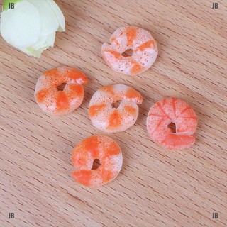 JB&5Pcs 1:12 dollhouse miniature food shrimp meat doll house decoration