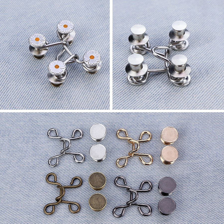 Nút gài điều chỉnh lưng quần cho nữ thiết kế hình hoa cúc dễ thương