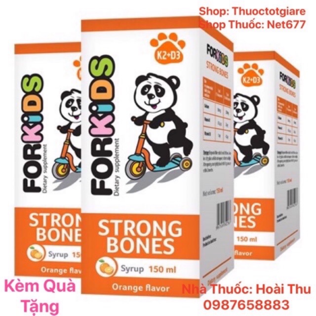 [ Kèm Quà Tặng ] ForKids Strong bones - Canxi cho bé ( Chính Hãng Ba Lan )