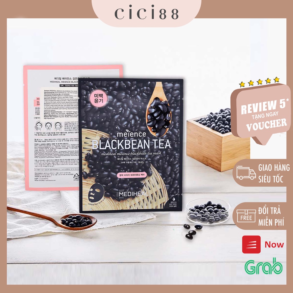 Mặt Nạ Trà Đậu Đen Mediheal Meience Blackbean Tea Mask