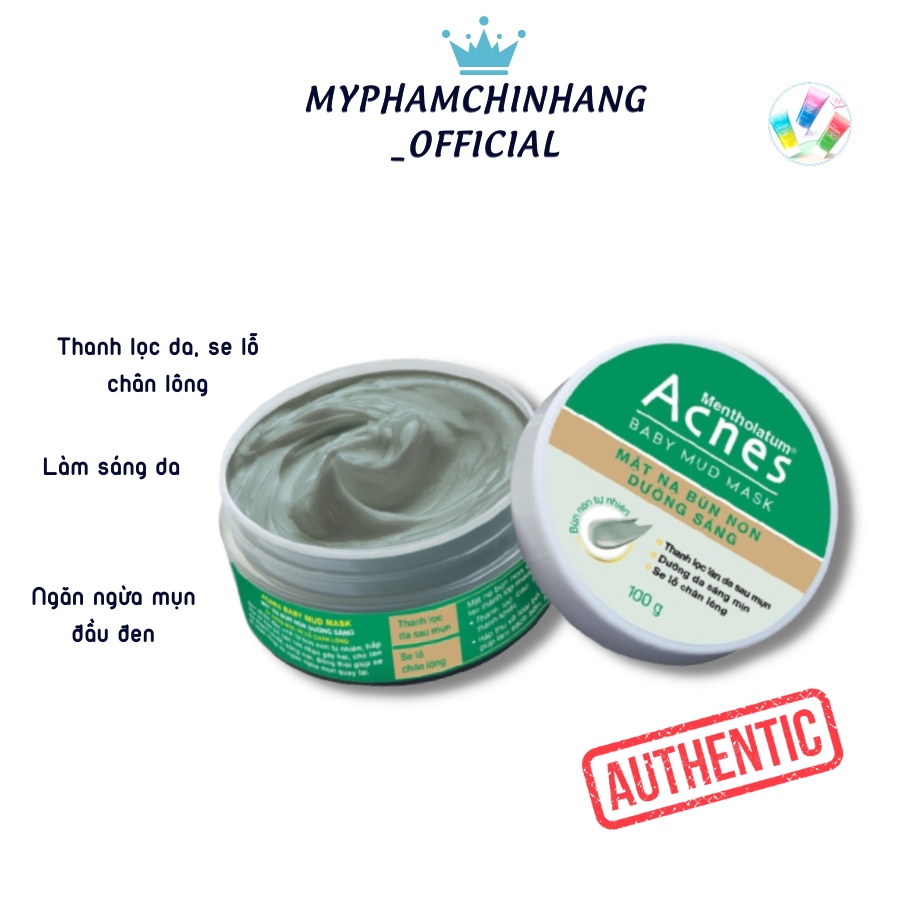 Mặt nạ bùn non dưỡng sáng da Acnes Baby Mud Mask