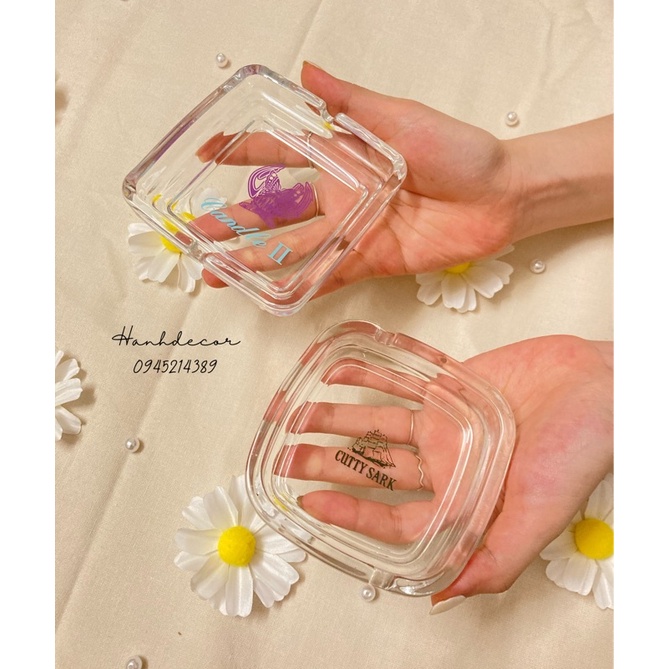 Gạc Tàn thuốc lá thủy tinh, gạt tàn gốm chứa tàn thuốc lá decor nhà hoặc sử dụng trên bàn làm việc