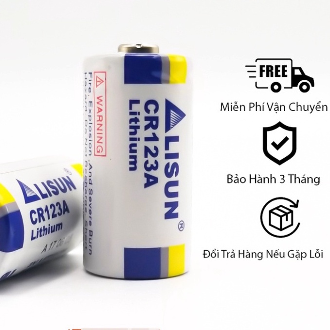 Đôi Pin Máy Ảnh FILM OLYMPUS MJU CR123🍀Pin CR123 Lithium 3v