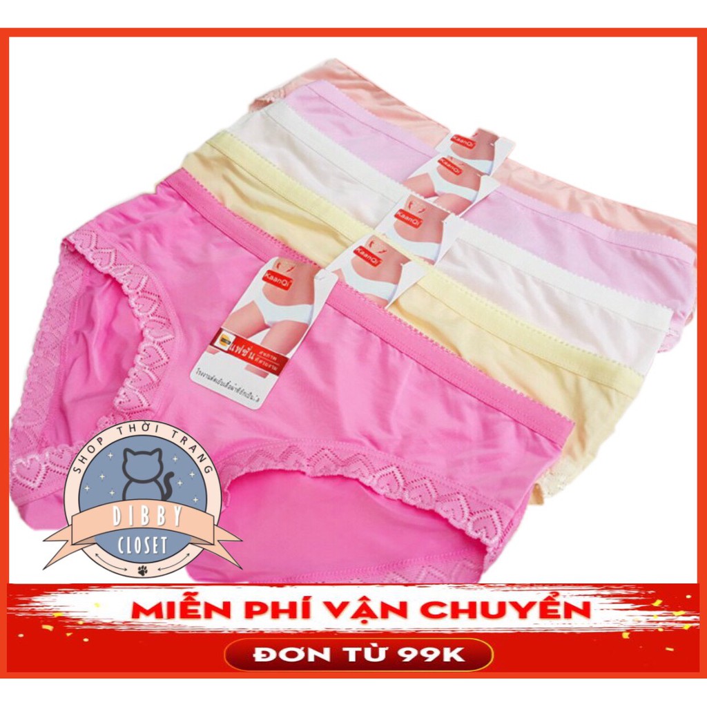 Bộ 10 Quần Lót Nữ ❤️FREESHIP❤️ Quần sịp nữ Phối Ren Thun Lạnh Siêu Thoáng Mát (dưới 65kg) !! FREE SHIP | BigBuy360 - bigbuy360.vn