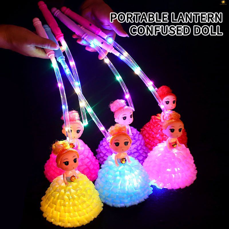 Trẻ Em Led Dạ Quang Nhiều Màu Sắc Đèn Lồng Làn Mi Công Chúa Bé Gái Búp Bê Dự Tiệc Cung Cấp Trung Thu Lễ Hội Đèn Lồng Di Động Dạ Quang Đồ Chơi (màu Sắc Ngẫu Nhiên) flowerdance
