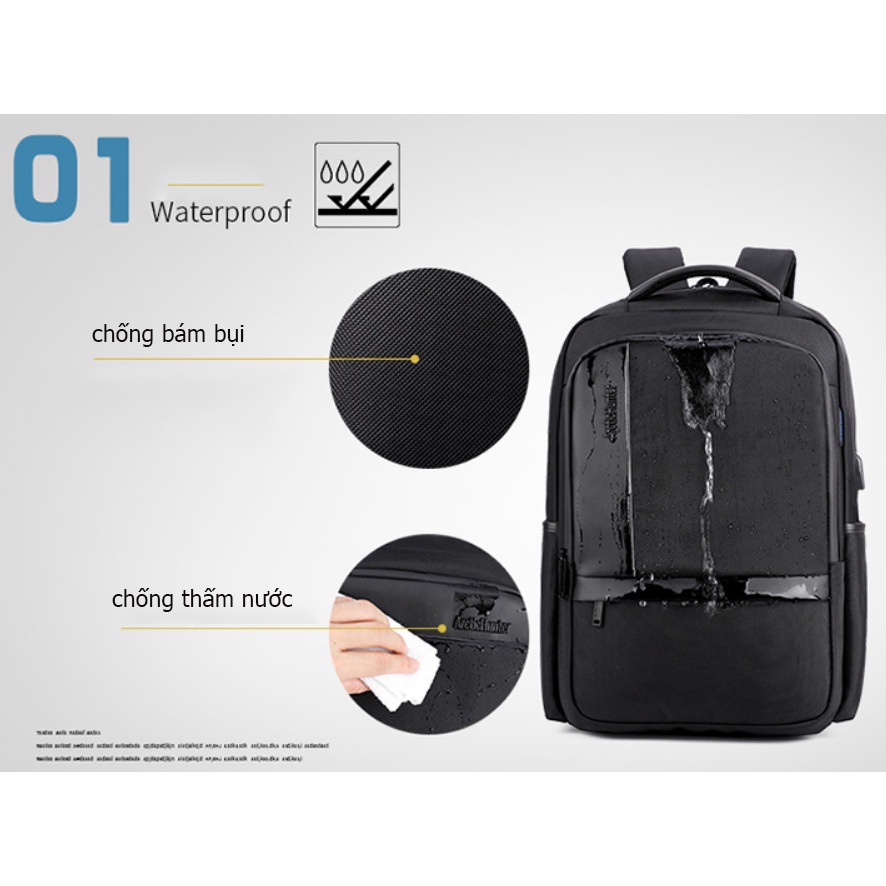 Balo nam thông minh đa năng cao cấp phong cách châu âu 15.6&quot;