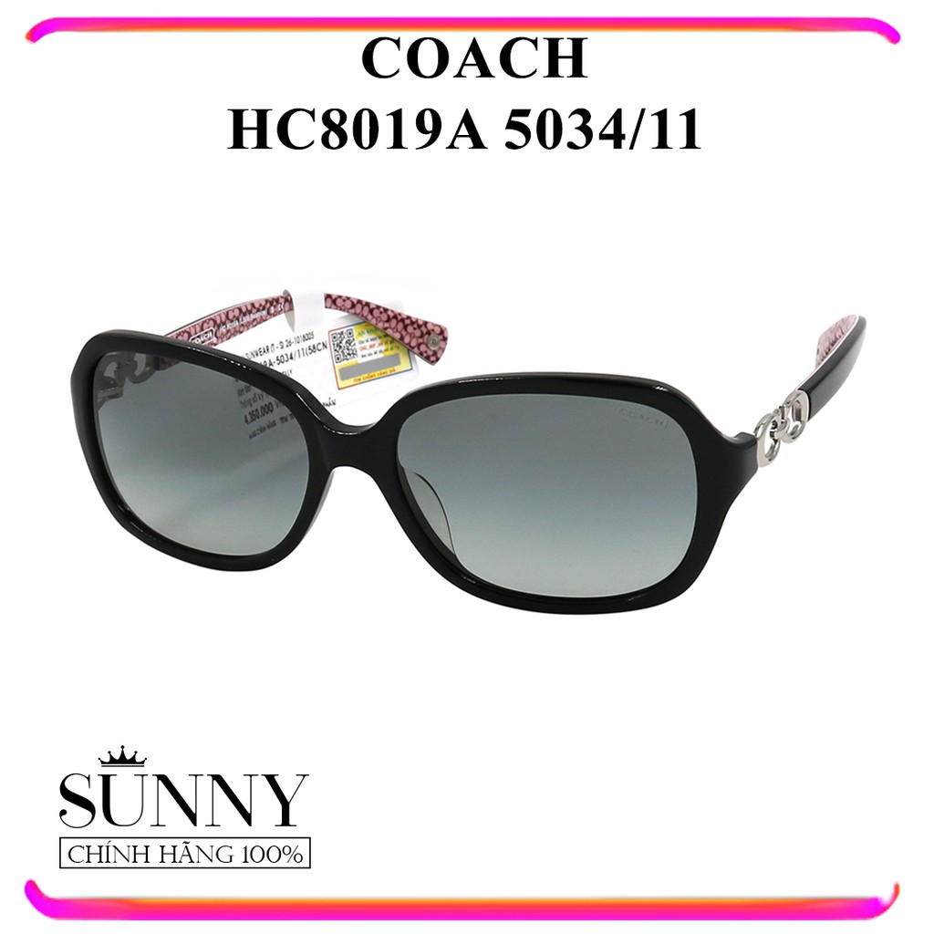 KÍnh mát Coach HC8019A 5034/11 chính hãng Italy, bảo hành toàn quốc