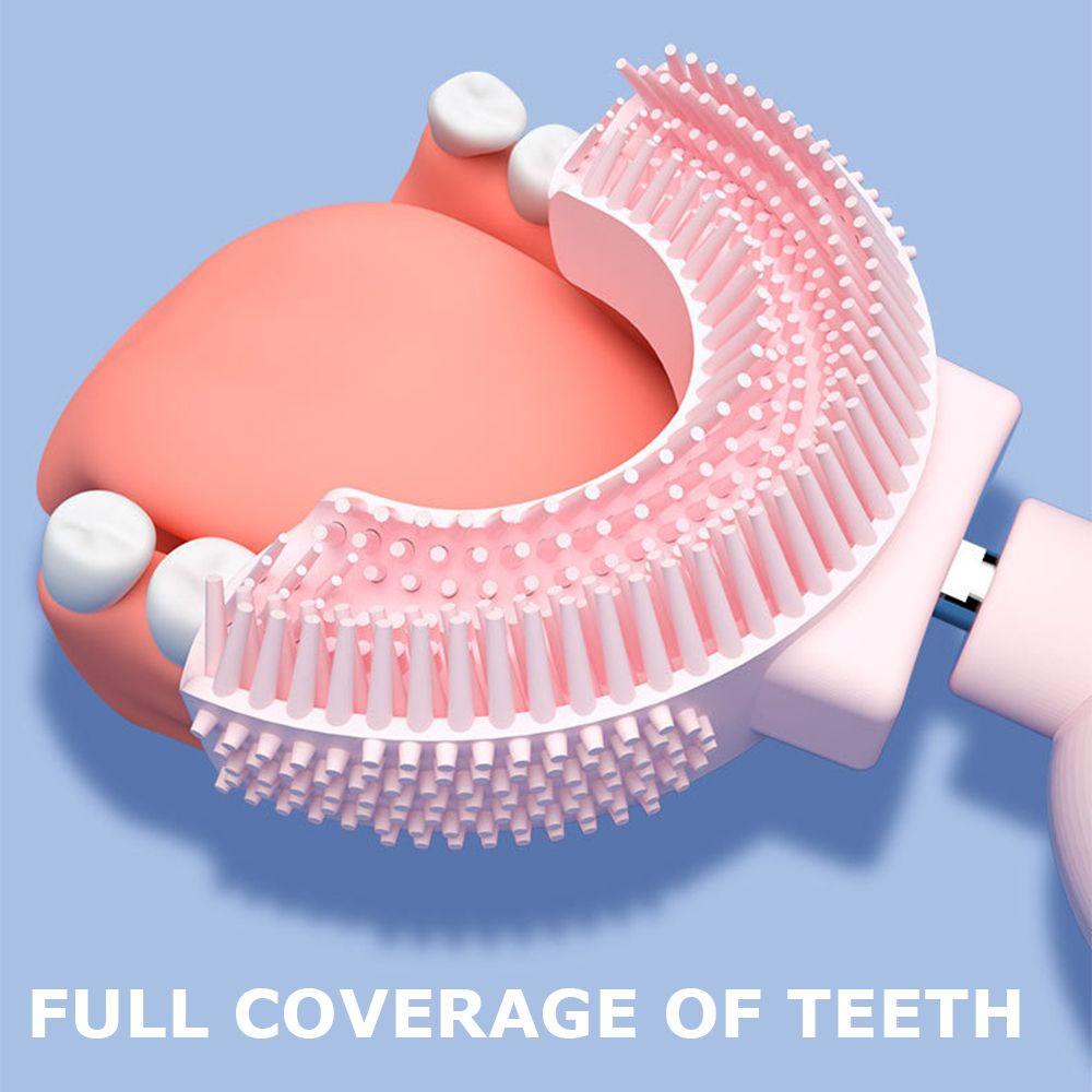 AUGUSTINA Bàn Chải Đánh Răng Mềm Mại Hình Chữ U Bảo Vệ 360 Độ Cho Bé 2-6 Tuổi