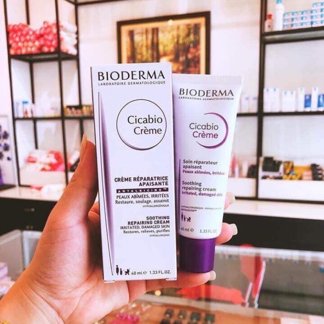 Kem dưỡng ẩm phục hồi da tổn thương BIODERMA Cicabio Crème Tím - 40ml