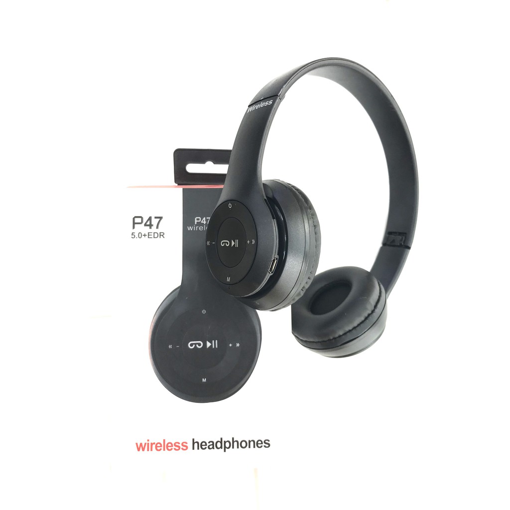 [ SIÊU CHẤT ] Tai nghe Bluetooth P47 tặng kèm dây 3.5 kết nối với laptop chính hãng | BigBuy360 - bigbuy360.vn