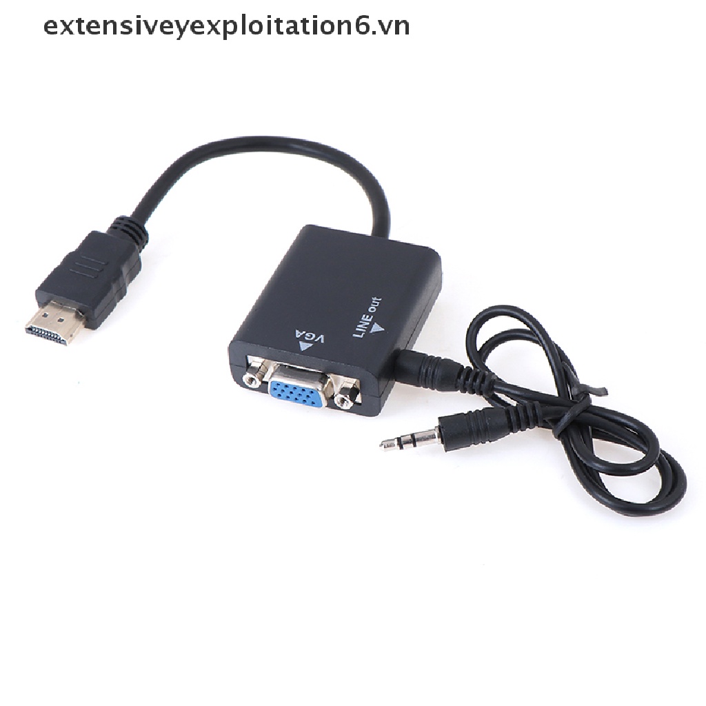 Bộ Chuyển Đổi  HDMI Sang VGA HDMI VGA Hỗ Trợ 1080P Kèm Cáp Âm Thanh