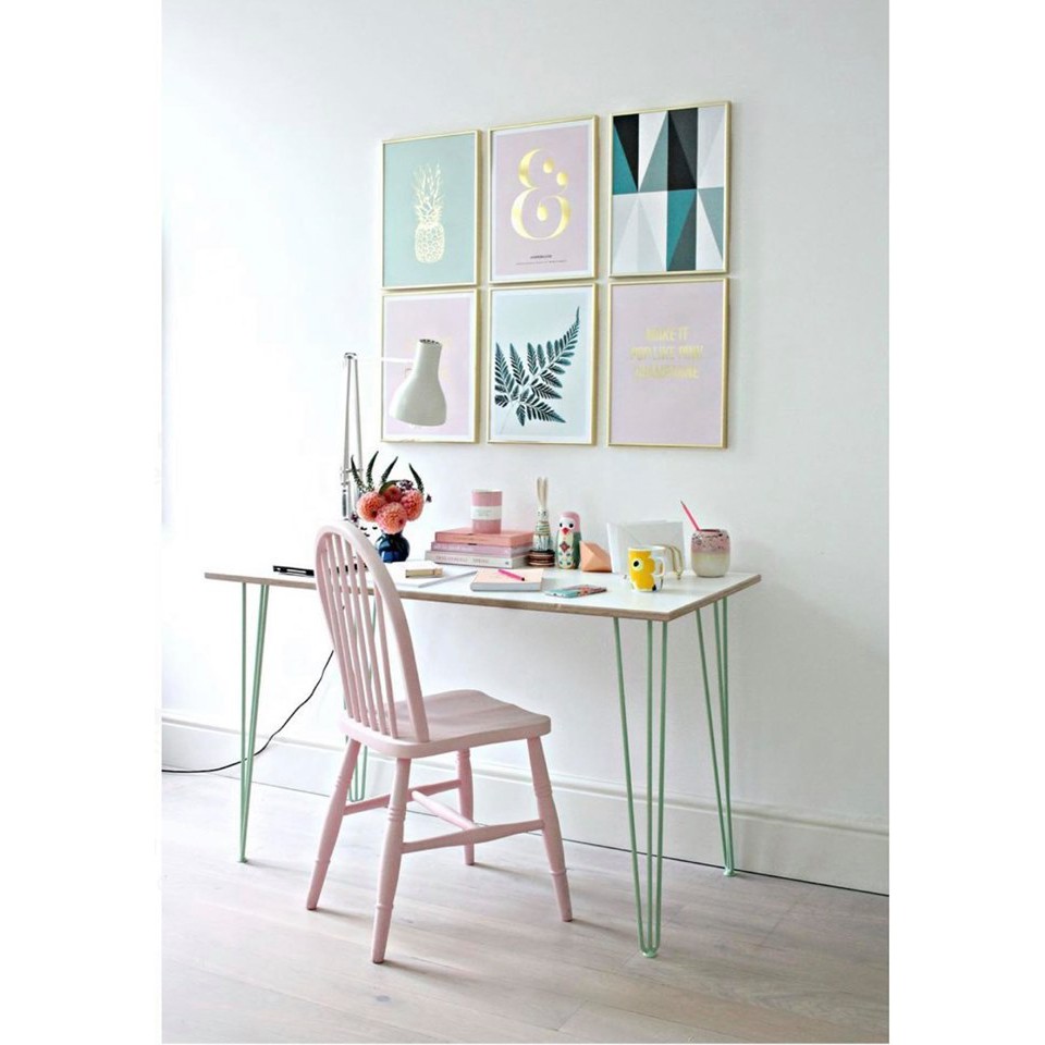 Chân Bàn Sắt Sơn Tĩnh Điện Cao Cấp 50cm Hairpin màu đen | BigBuy360 - bigbuy360.vn