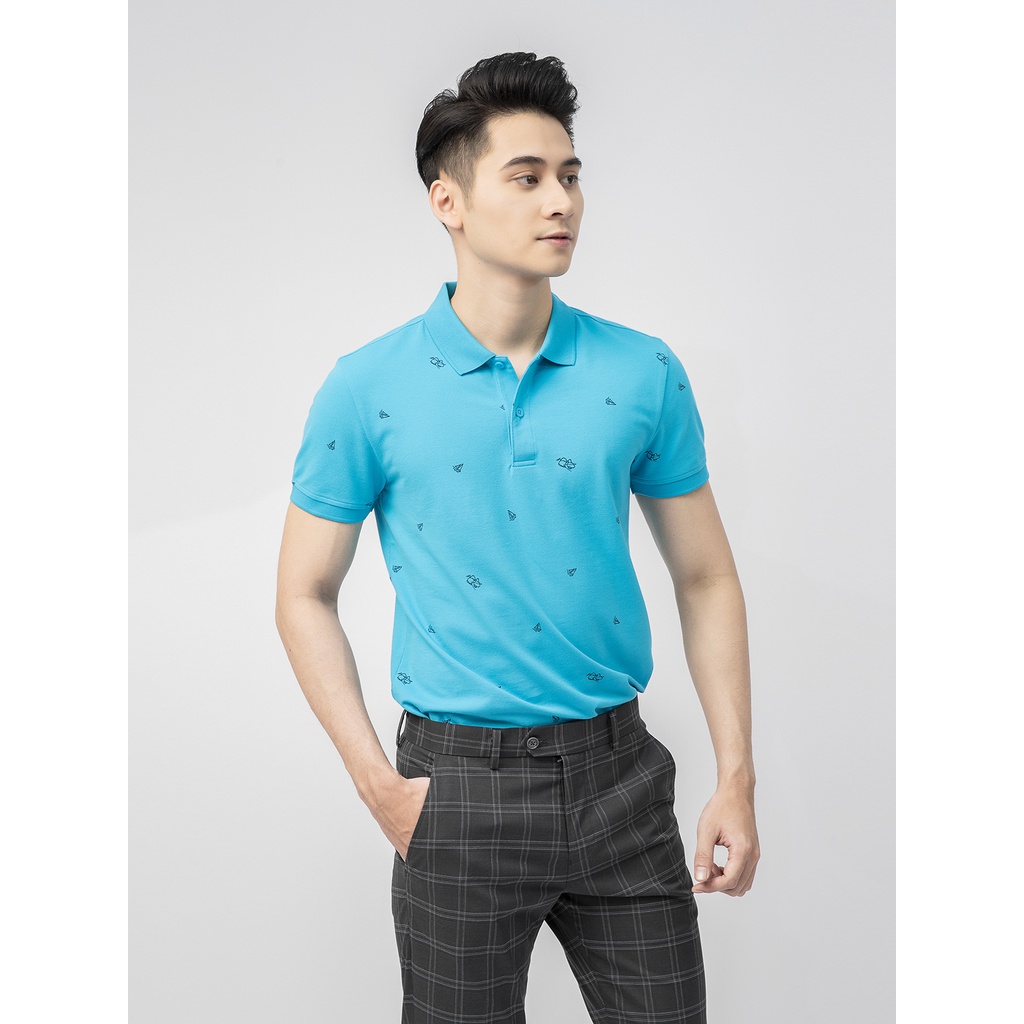 Áo polo nam ARISTINO họa tiết in thuyền độc đáo, vải mềm thấm hút và đàn hồi tốt - APS003S1