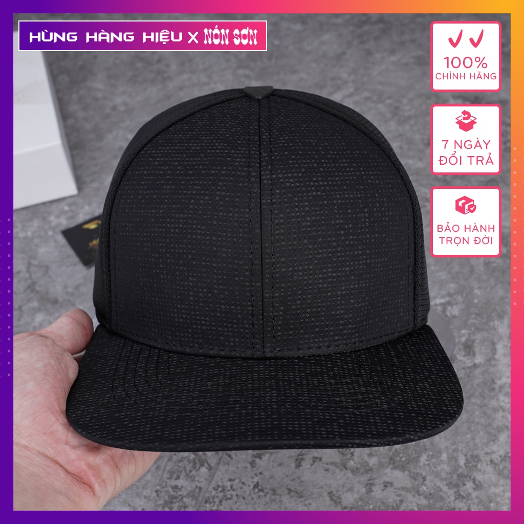 Siêu Phẩm Snapback Bán Chạy Nhất Nón Sơn Chất Cotton Đặc Biệt Phối Lưới - Mà Đen/Trắng - Mã MC210-ĐN