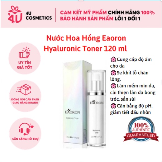 Nước Hoa Hồng Eaoron Hyaluronic Toner 120 ml của Úc