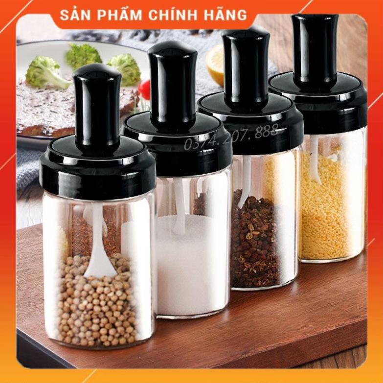 Hũ đựng gia vị muỗng nắp tiện dụng