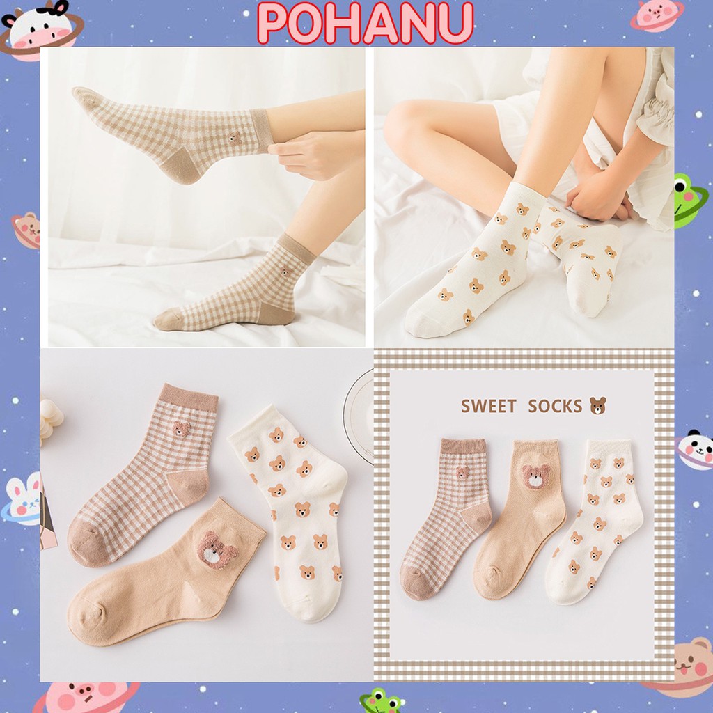 Tất nữ hình gấu đáng yêu TN91