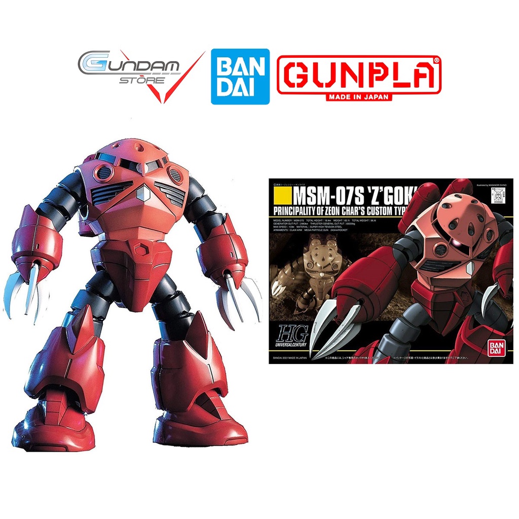 Mô Hình HG ZGOK Char's Custom MSM-07S Gundam Bandai 1/144 HGUC UC Đồ Chơi Lắp Ráp Anime Nhật