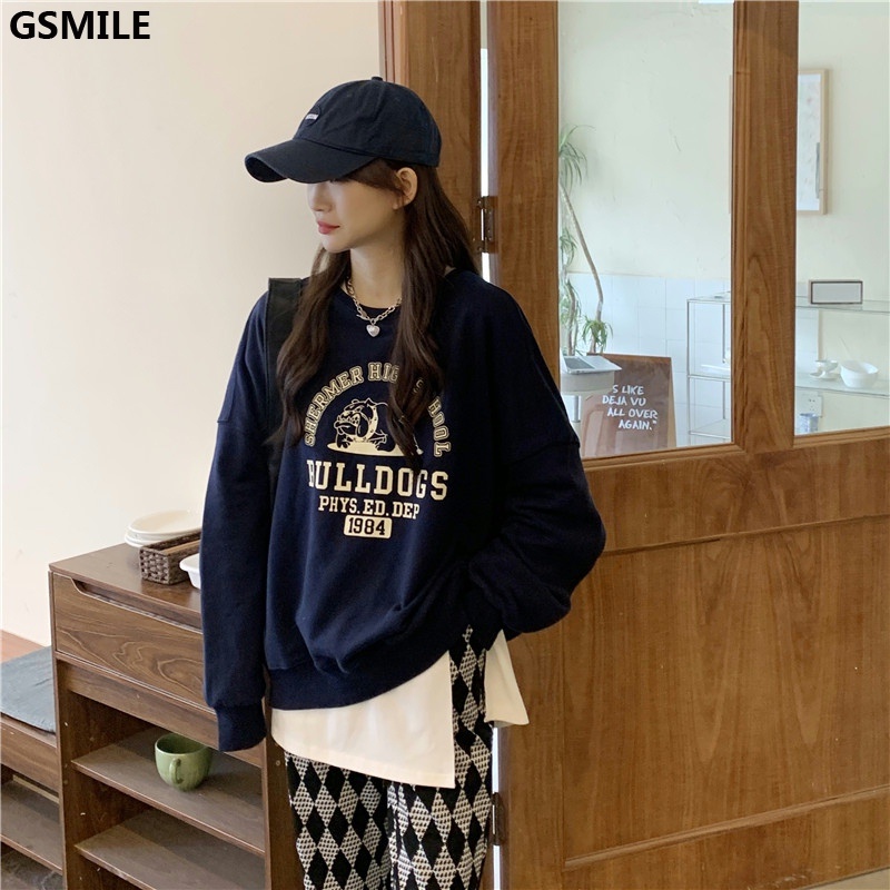 Áo Sweater Mỏng In Hình Dễ Thương Mùa Thu Hàn Quốc