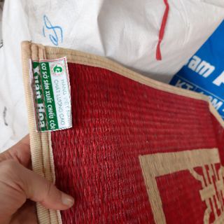 Chiếu cói may mép in hoa 1m*1m9