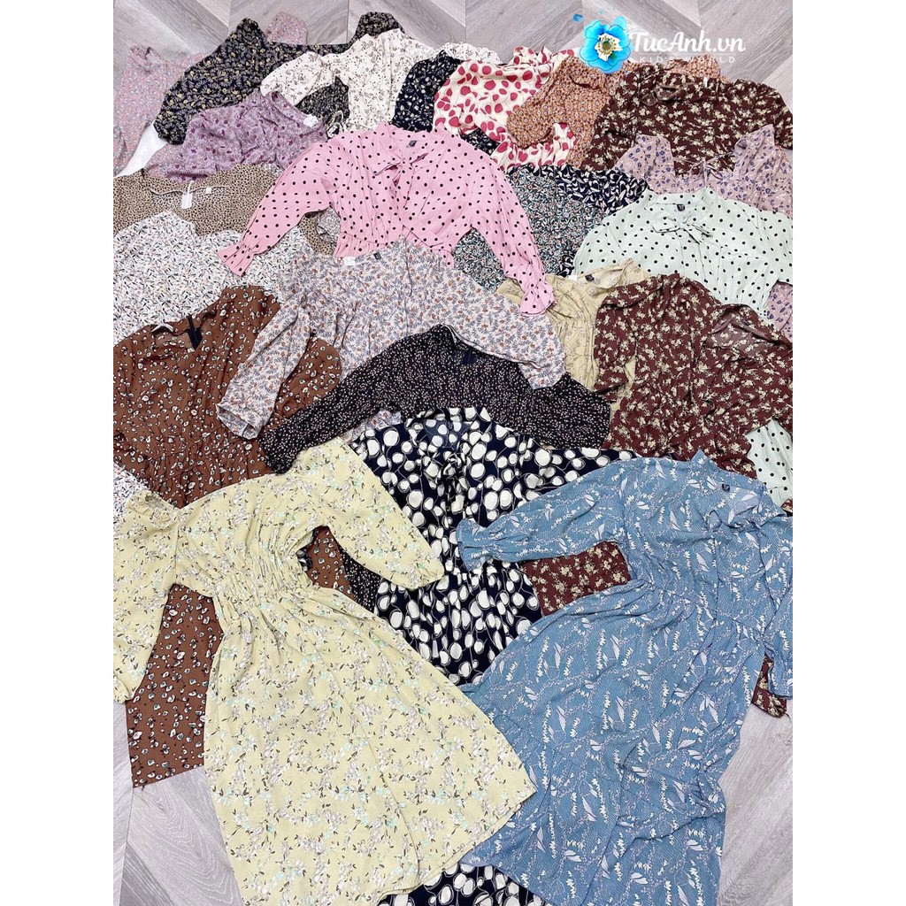 Váy Hoa Nhí Vintage Freesize Dài Tay Đến 55kg - TucAnh | BigBuy360 - bigbuy360.vn