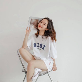 Áo thun unisex nam nữ oioi tay lỡ oversize form rộng - tato fashion
