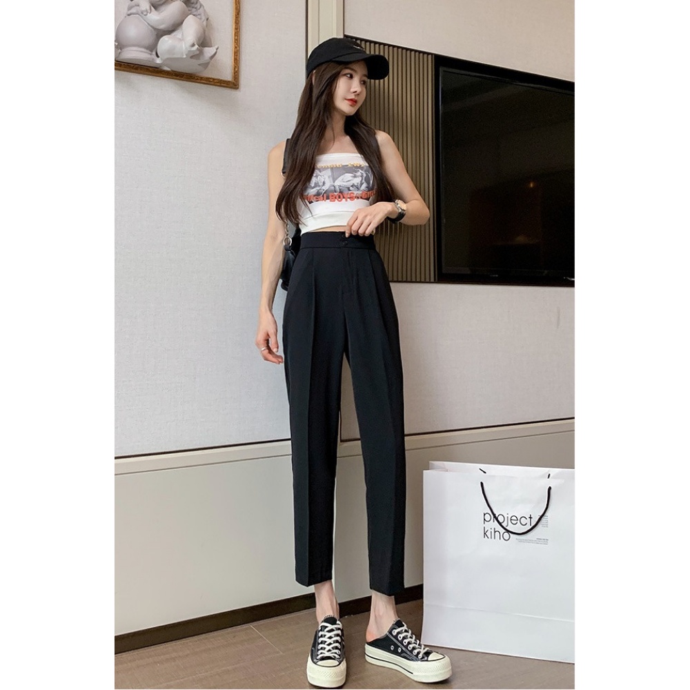 Quần baggy nữ, quần tây nữ 2 cúc chất tuyết mưa cao cấp size 26-30 SKUQ-26A
