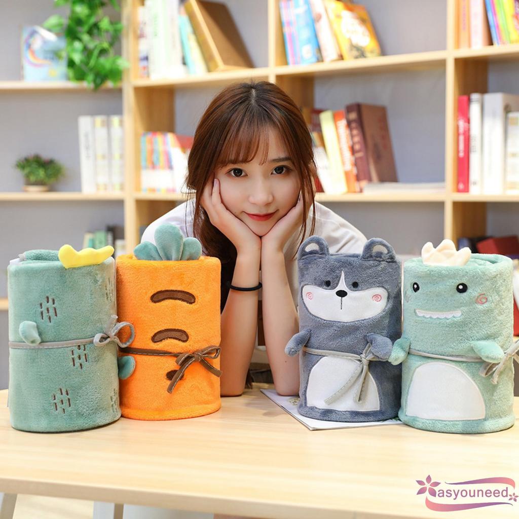 Aay-house Chăn Bông Hai Lớp Điều Hòa Nhiệt Độ Hình Thú / Cây Cối / Động Vật Hoạt Hình Cho Văn Phòng