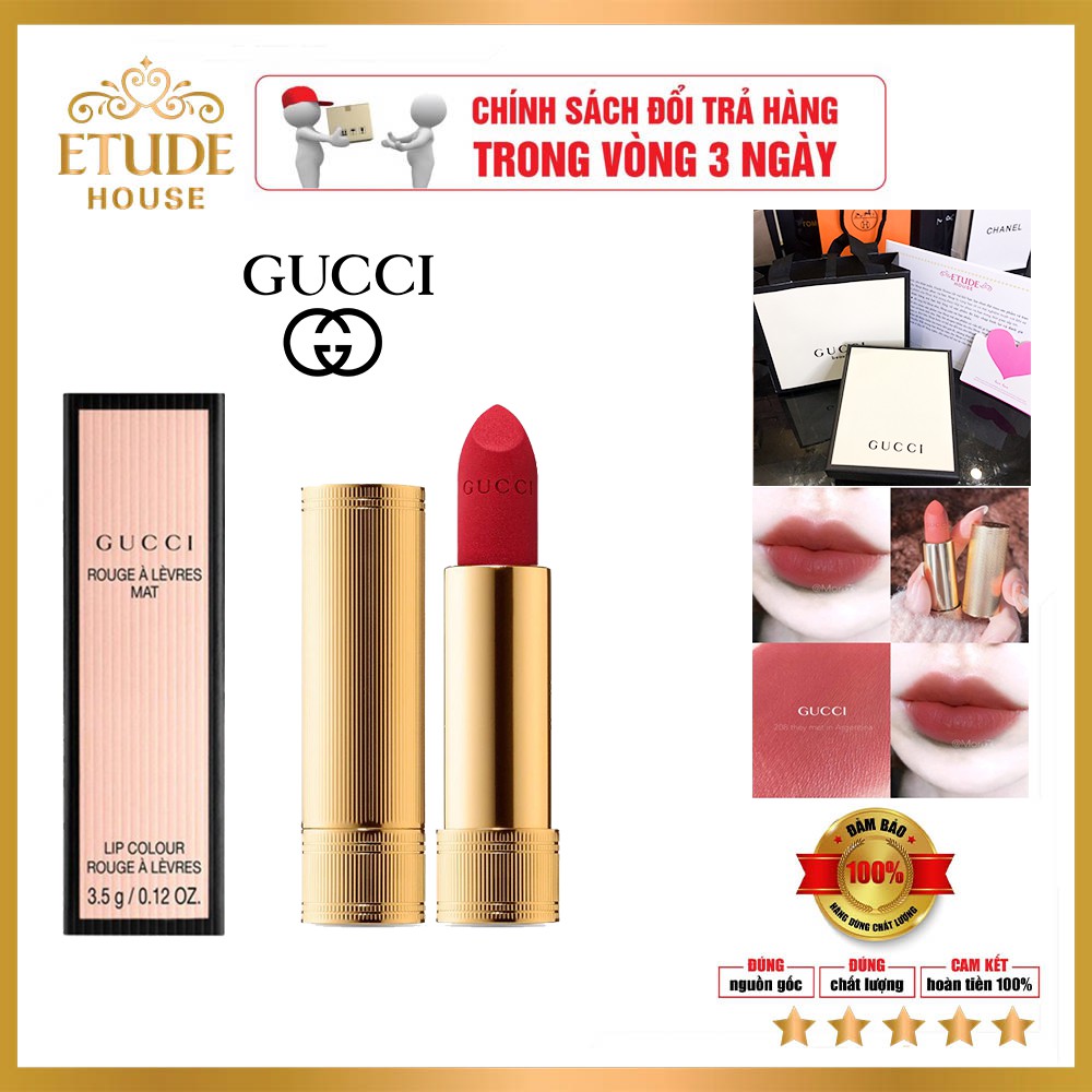 ❤️Hàng mới về❤️ Chính Hãng Son Gucci Matte/Satin. chất son lì hoàn hảo, siêu mịn, che được hết các khuyết điểm của môi