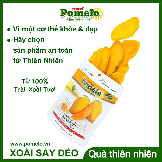 [CAO CẤP-Bộ 6 gói x 90g] Xoài Sấy Dẻo POMELO, Soft Dried Mango, Trái Cây Sấy, Đặc Sản